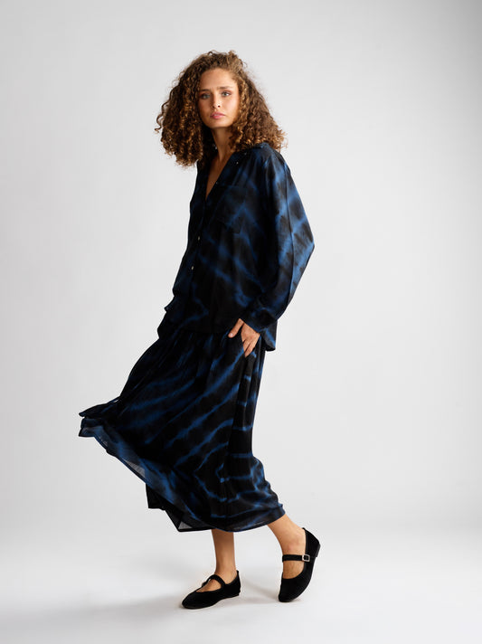 Jupe Simone Shibori Abyss