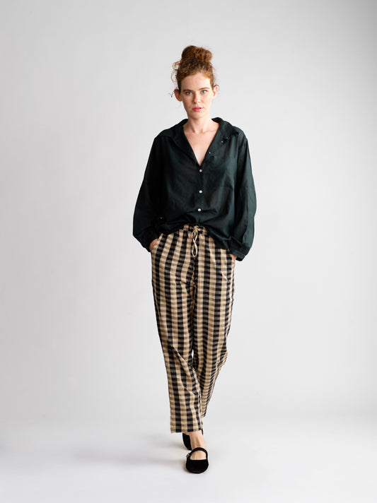 Pantalon Dom Black checks