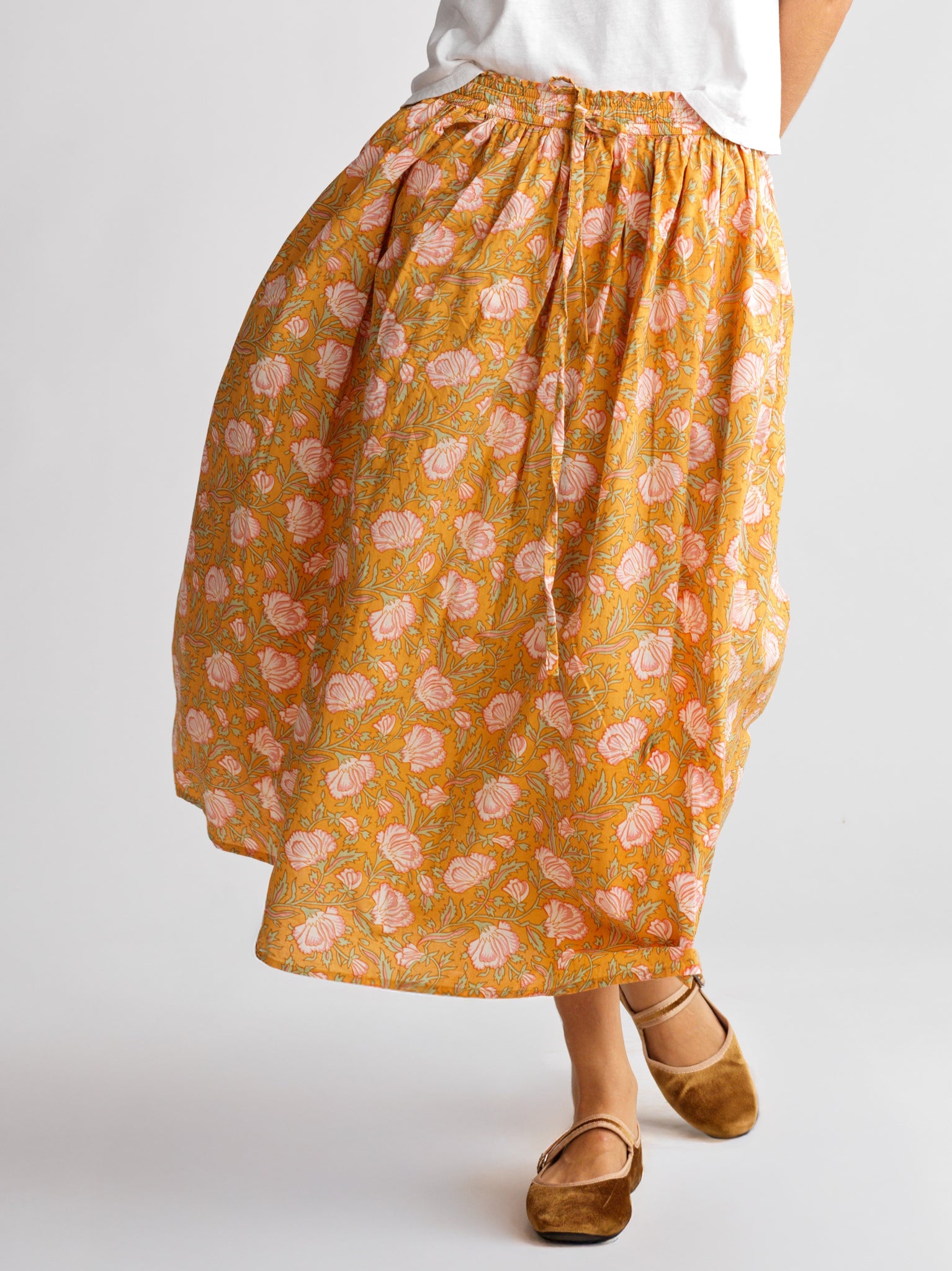 Jupe Simone Russet Flowers
