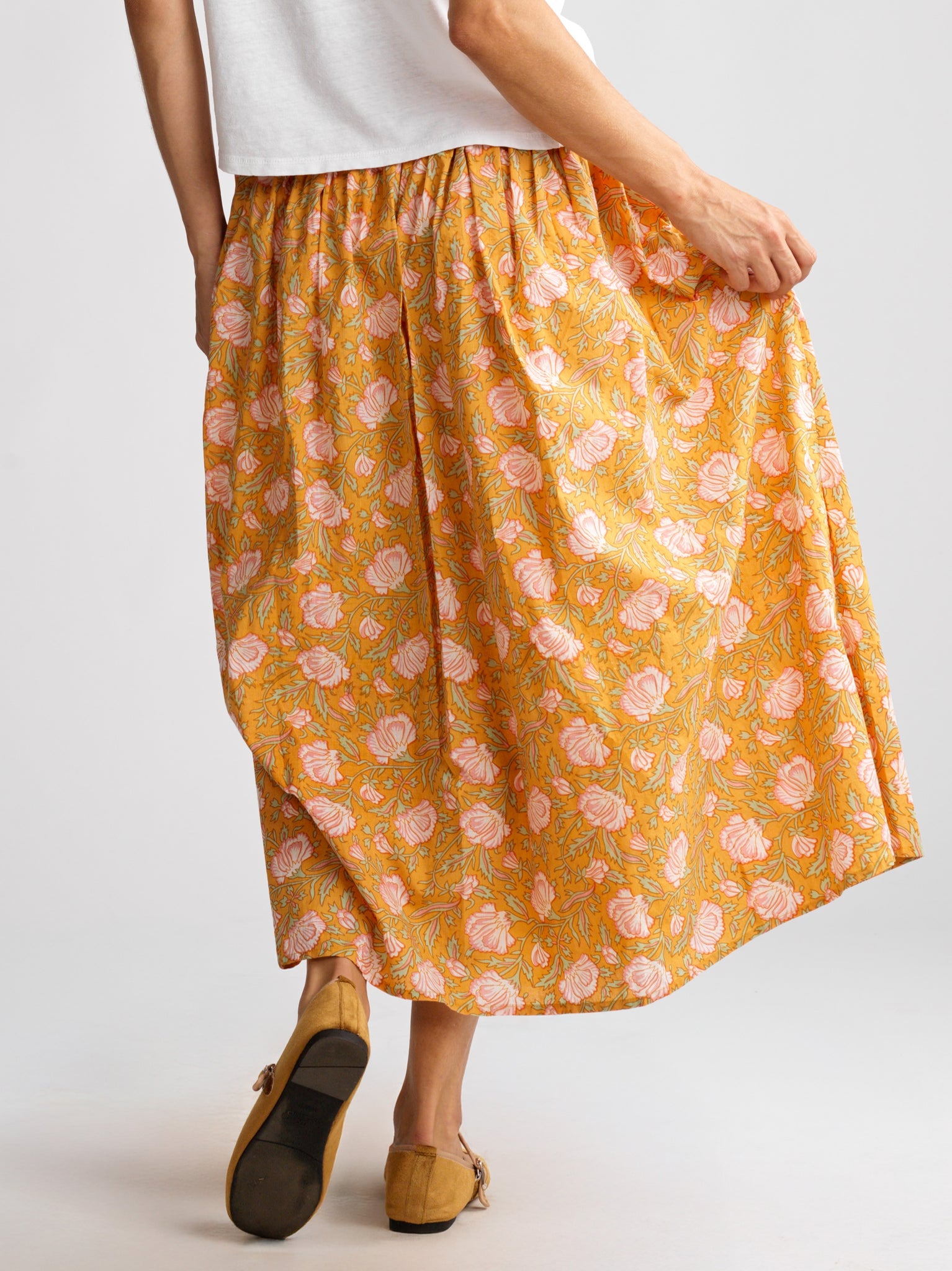 Jupe Simone Russet Flowers