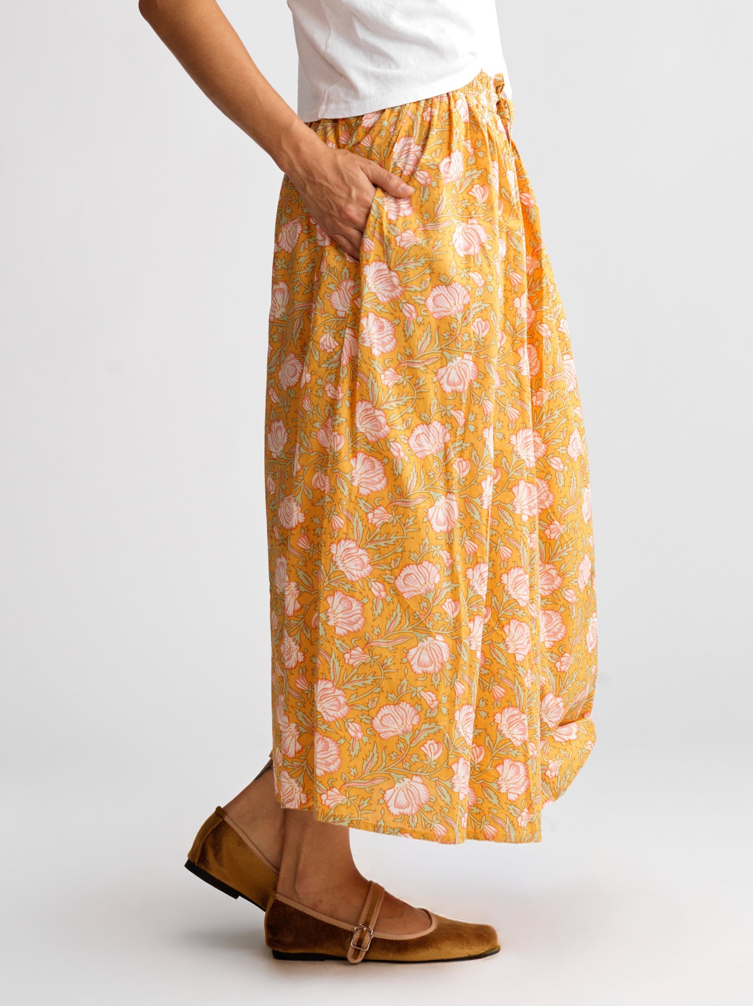 Jupe Simone Russet Flowers