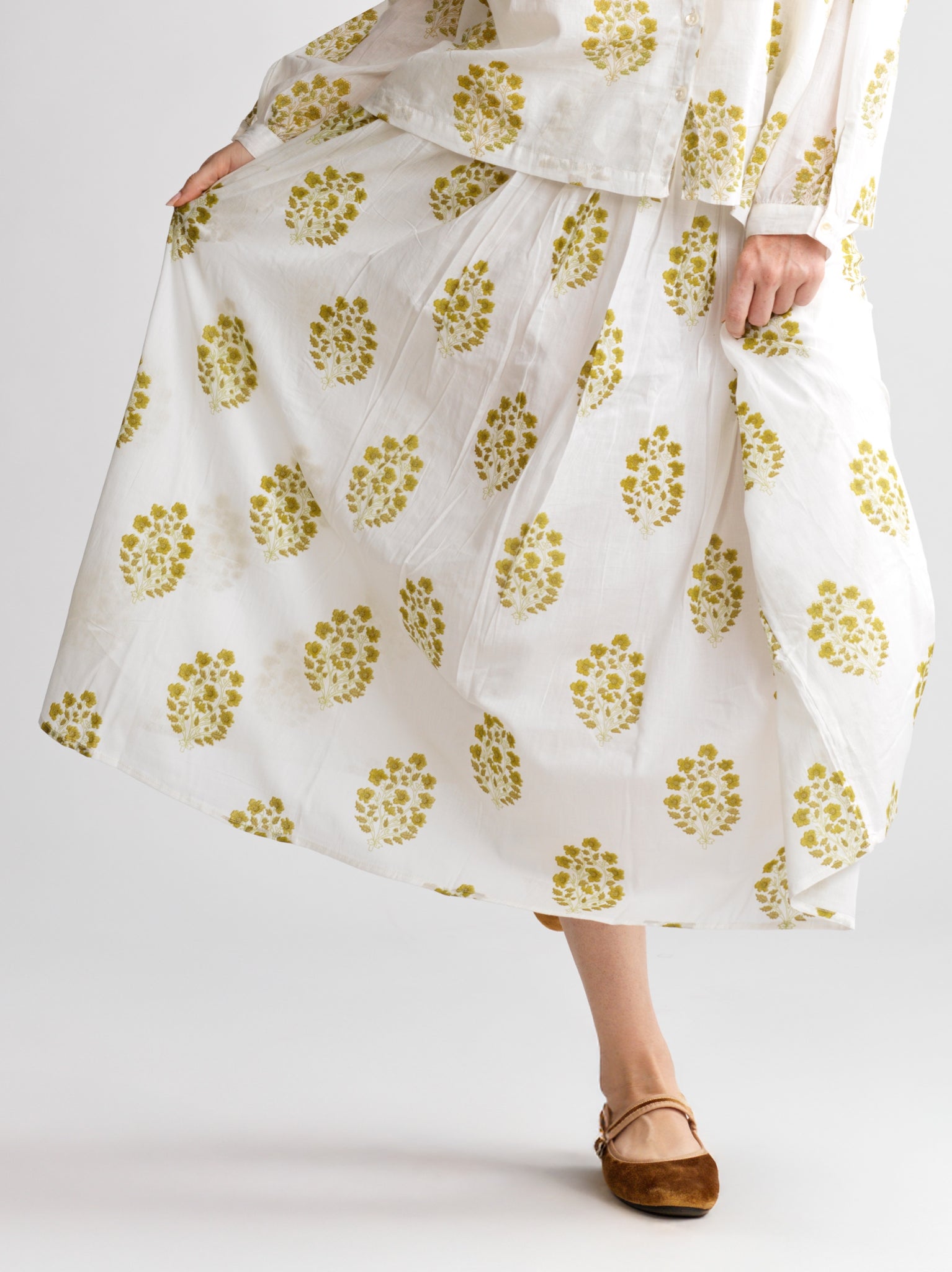Jupe Simone Olive Bloom