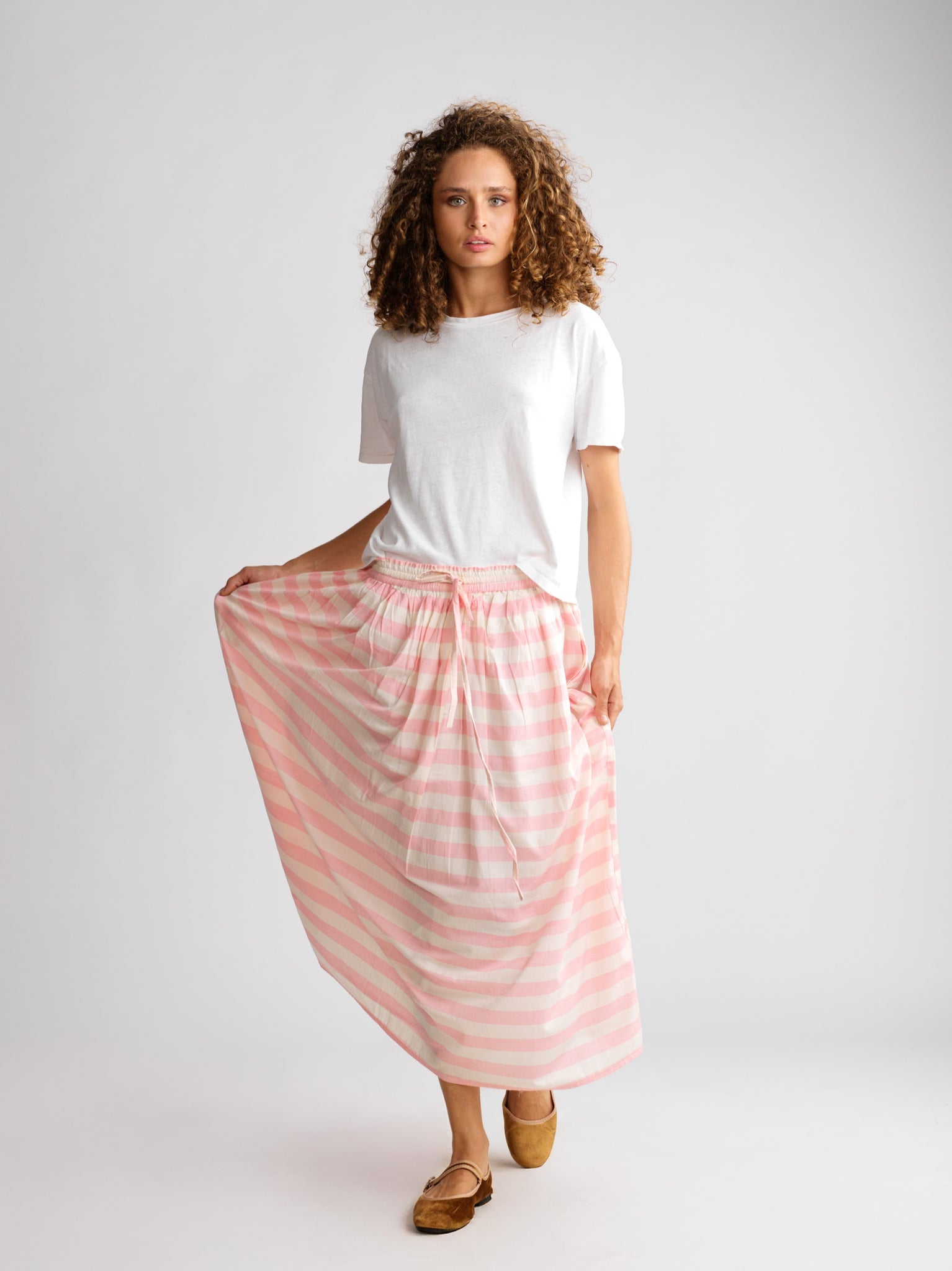 Jupe Simone Pink Stripes