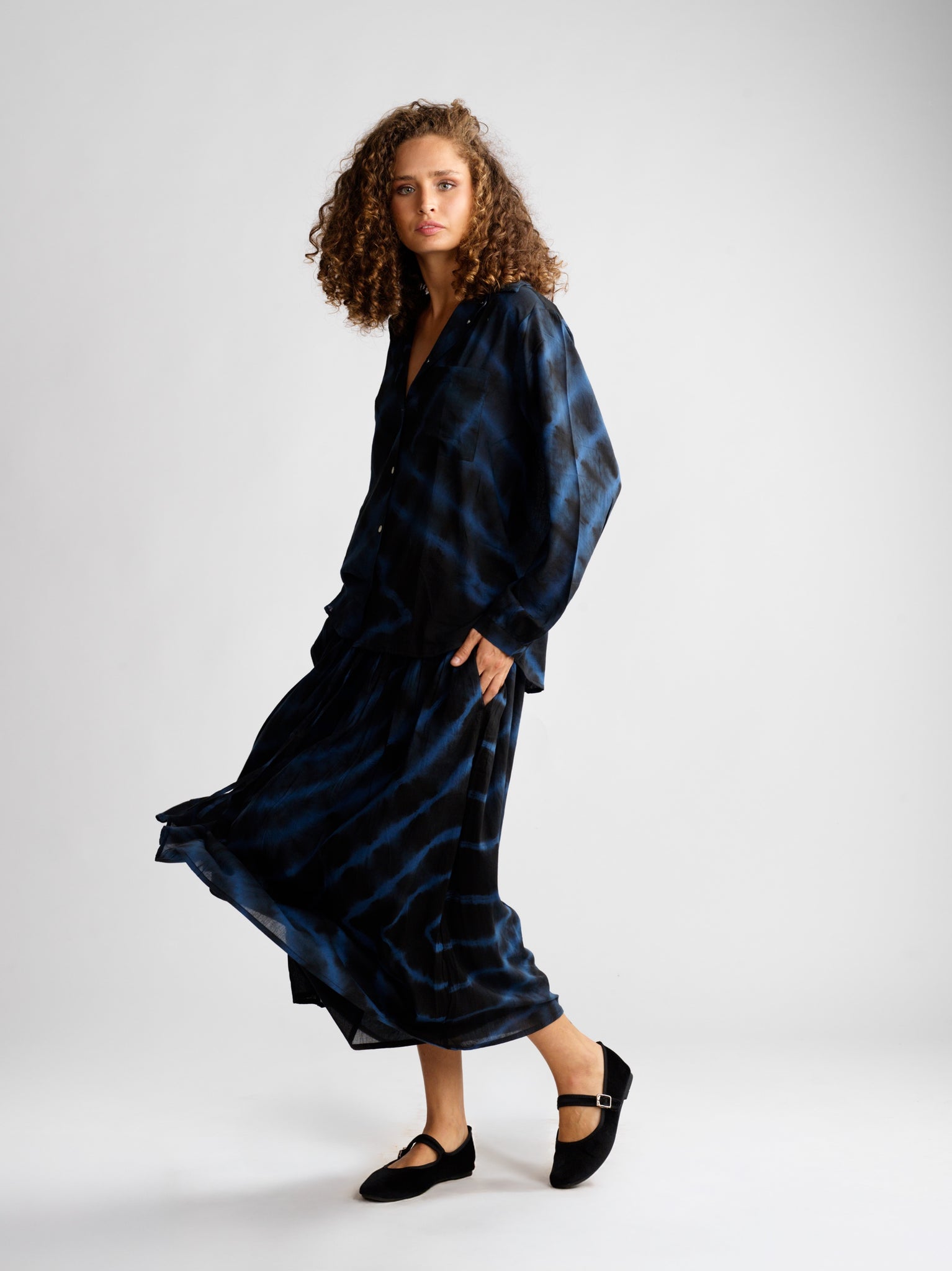 Jupe Simone Shibori Abyss