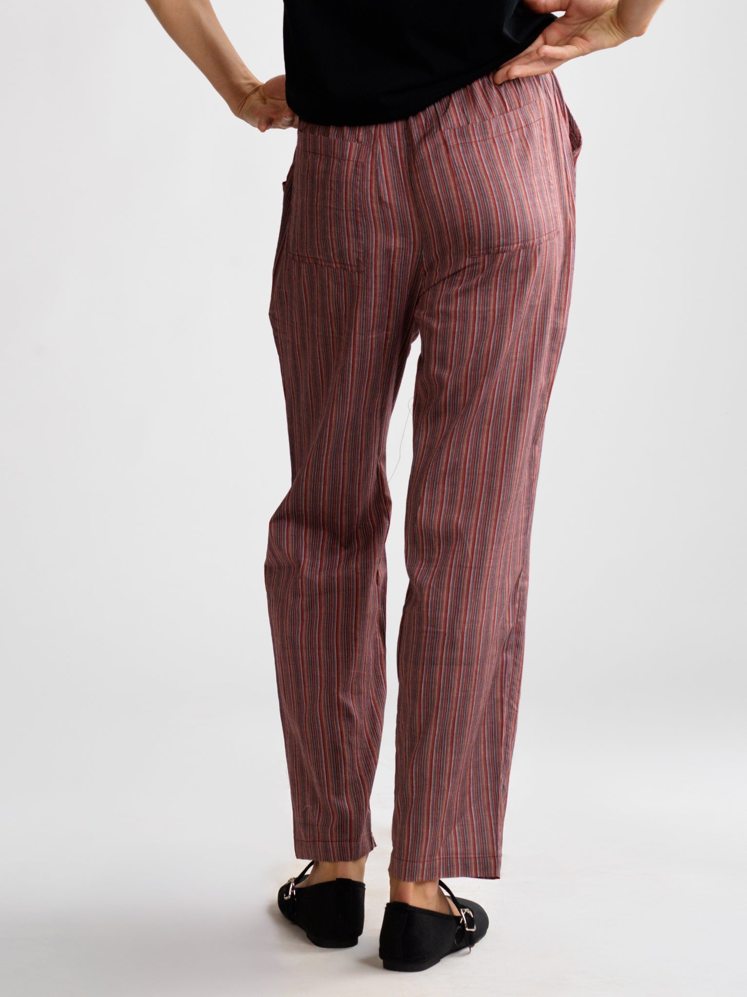 Pantalon Dom Burgundy Stripes