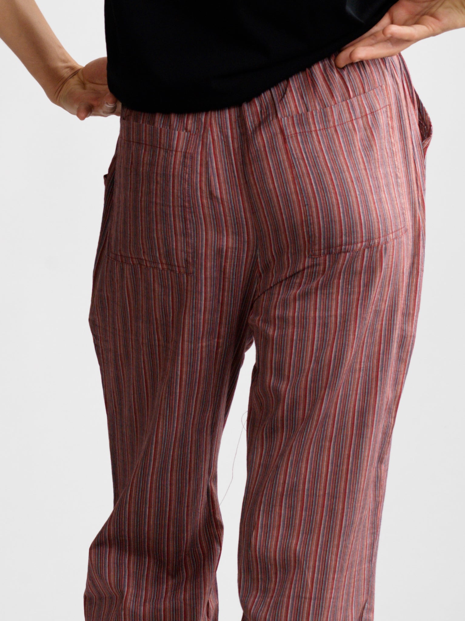 Pantalon Dom Burgundy Stripes
