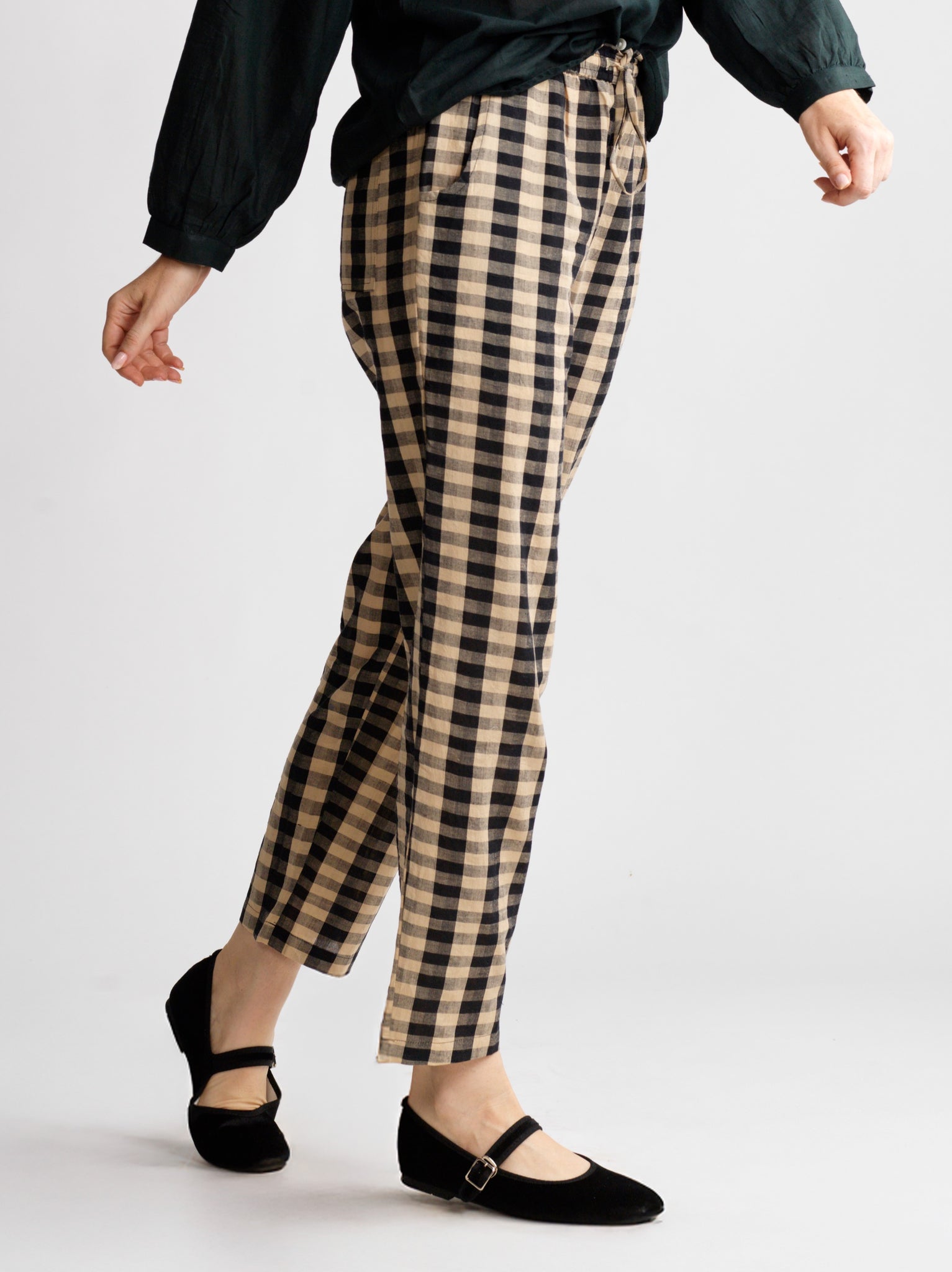 Pantalon Dom Black checks