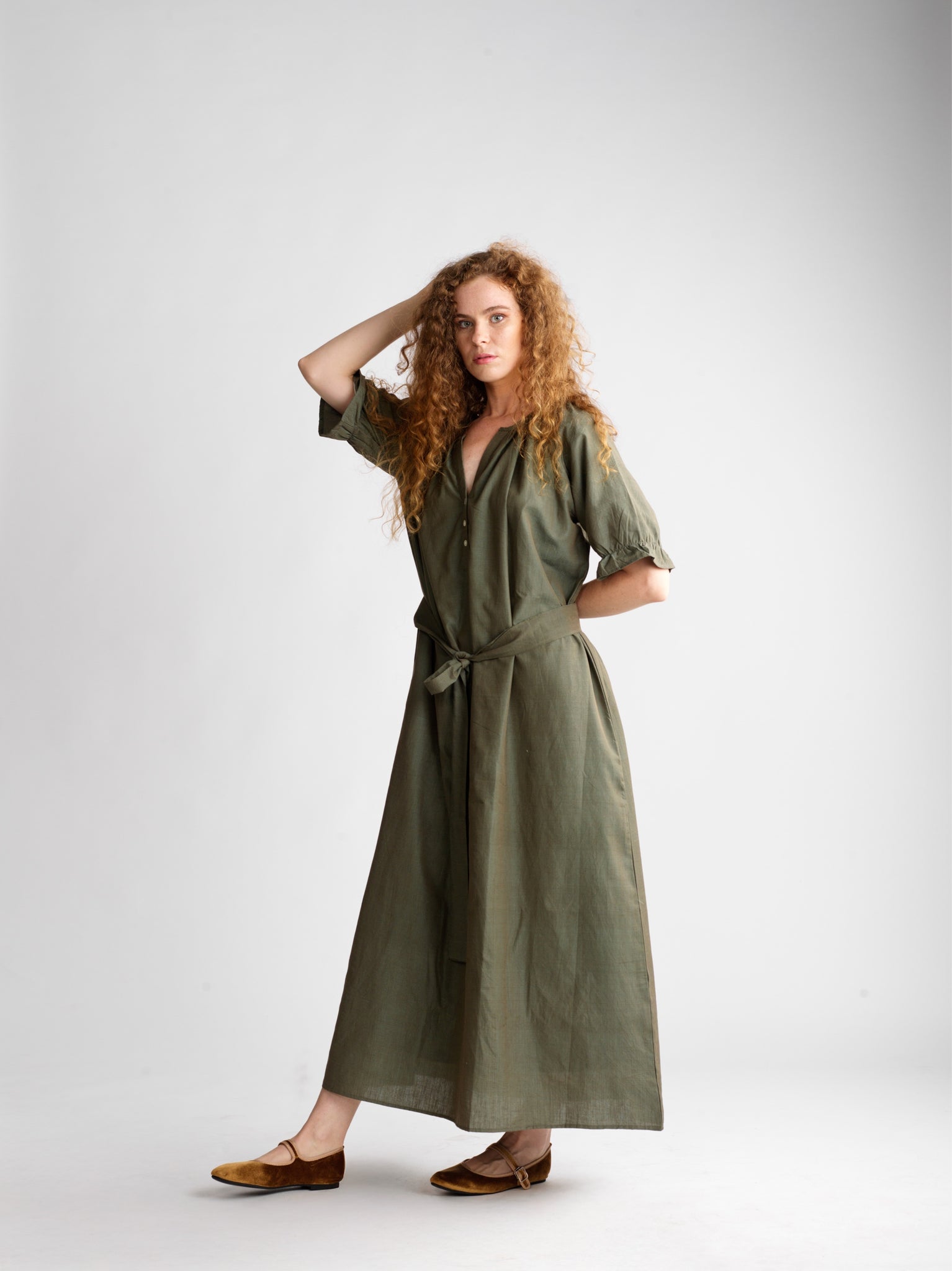 Robe Louise Khaki Essence
